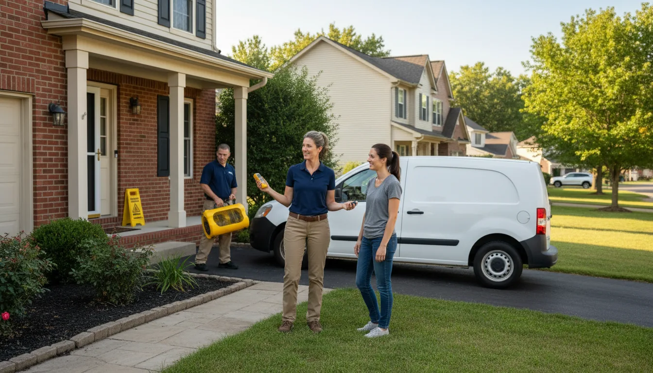 Residential water damage restoration in Ono, PA